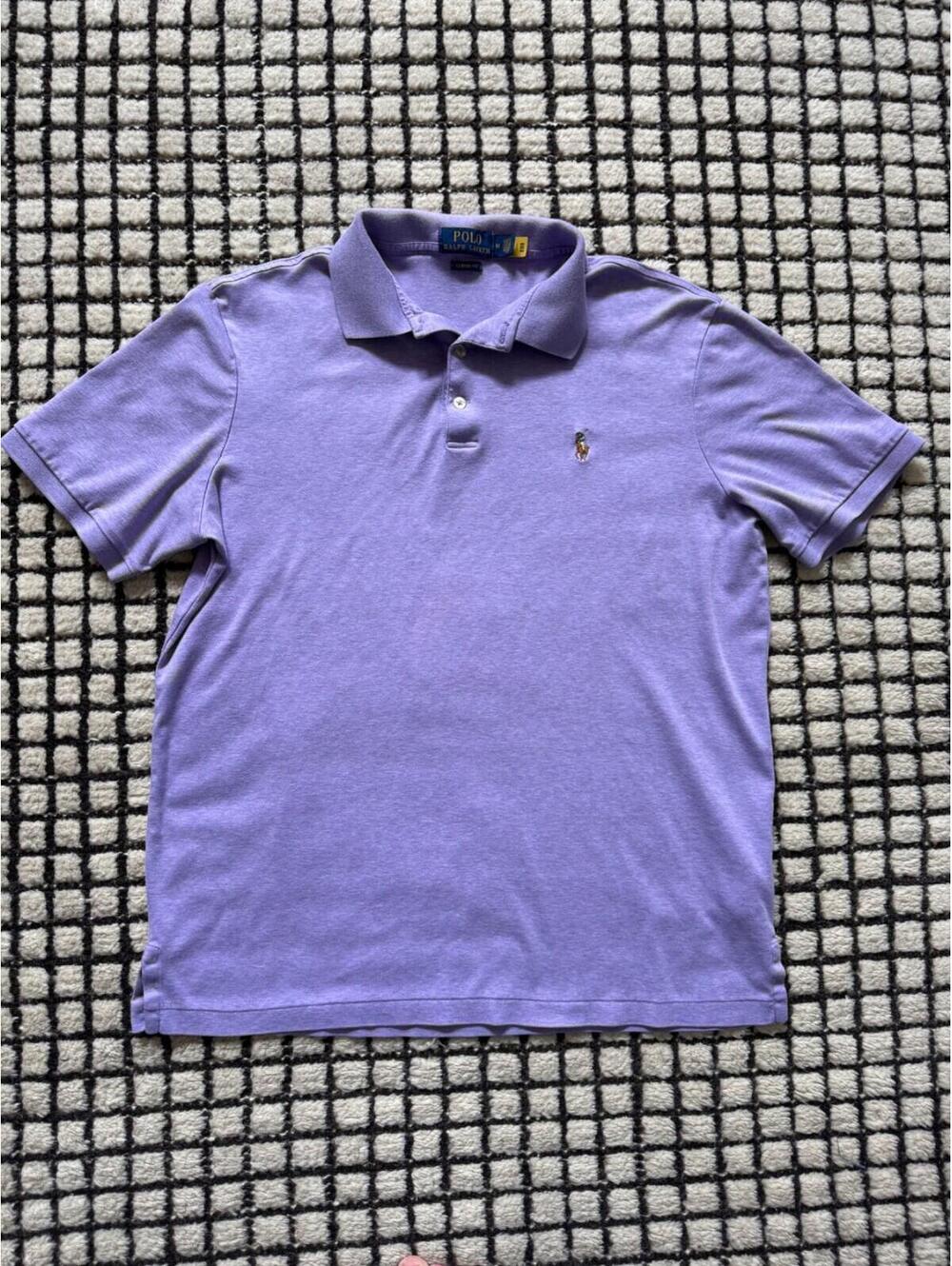 Ralph Lauren Pima Soft Touch Polo Shirt Men's Classic Medium Purple Lavender